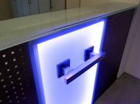 LED-Rezeption-Edelstahl